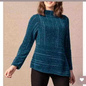 Habitat cozy chenille angled hem sweater